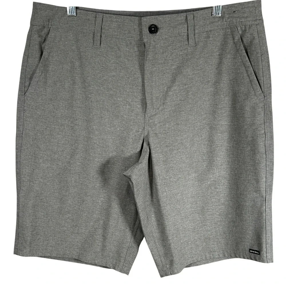 ONeill Hybrid Mens Grey Heathered Stretch Boardshorts Walk Shorts Size 34